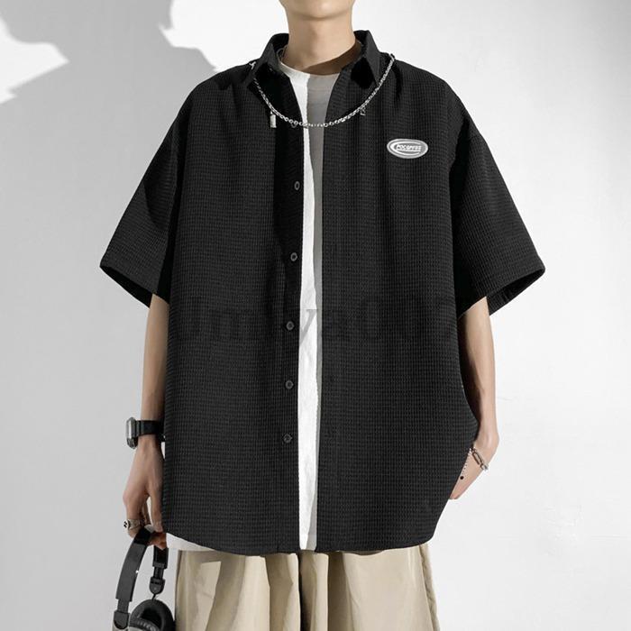 ワークシャツ メンズ 半袖シャツ 夏服 開襟シャツ 柔らかい かっこいい カジュアル シンプル オシャレ 通気性夏 カジュアル シンプル