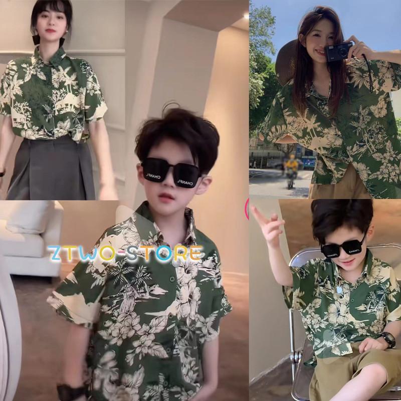 アロハシャツ 親子 アロハシャツ メンズ 親子ペアルック 親子ペア 親子コーデ 親子お揃い Tシャツ 夏 ..