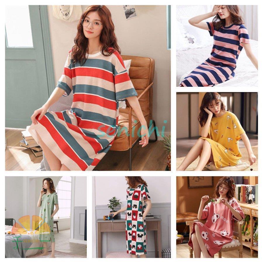 【18色展開】 パジャマ レディース 大人の可愛い パジャマ ワンピース ルームウェア 春 夏 半袖 寝巻き 可愛い ルームウェア 部屋着 ワンピース お出かけ