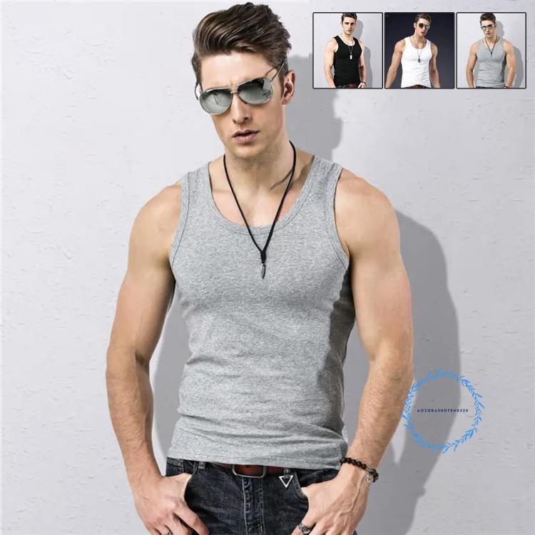 2枚セット 夏用 タンクトップ メンズ おしゃれ ベーシックタンクトップ タンクトップ ノースリーブ サーマル 細身 スリム スポーツ インナー メンズ