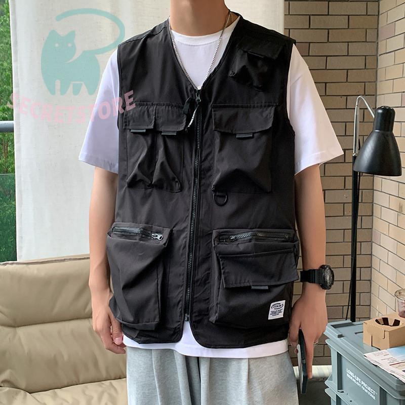ベスト メンズ チョッキ ワーク風 ワークベスト お釣りベスト 春夏 作業着 農業 仕事 アウトドア 通勤 ..