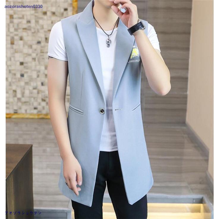 ロングベストメンズベストジレテーラ...