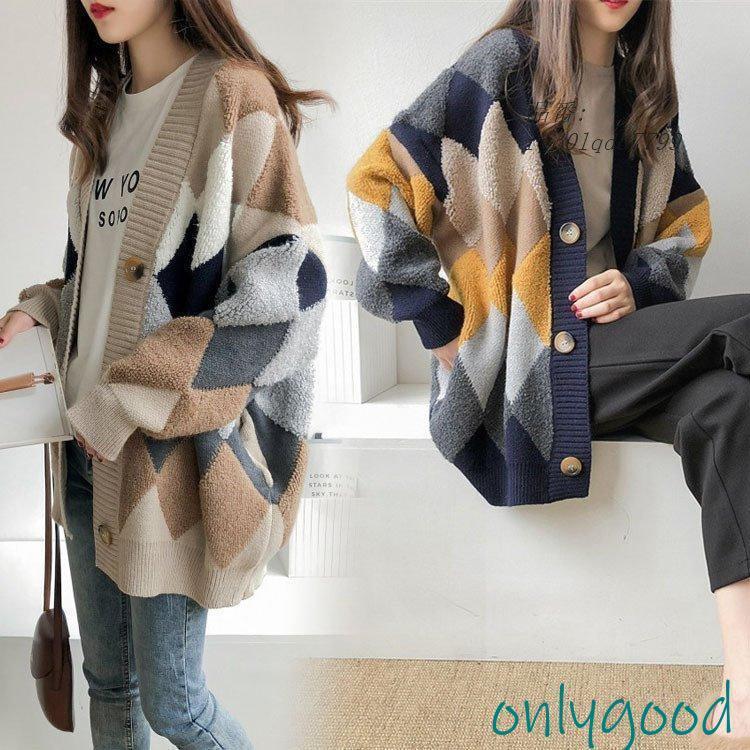 カーディガン 秋物 レディース セーター 春 秋 羽織り ロングカーディ 長袖トップス 通学 秋冬 ニット..