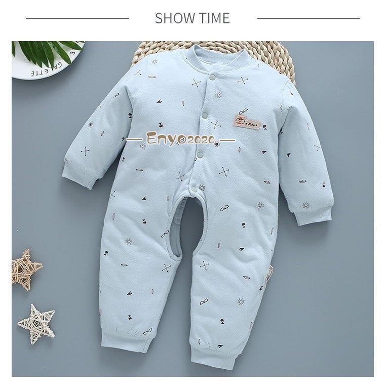 長袖 ロンパース 肌着 つなぎ 秋冬　新生児 幼児 前開き かわいい　 カバーオール 女の子 男の子 ジャンプスーツ　ベビー服 赤ちゃん 百日祝い 出産祝い