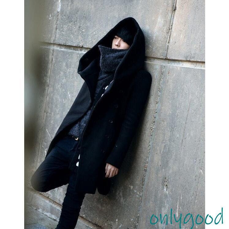 ダッフルコート メンズ Pコート ロング丈 ピーコート ロングコート 冬アウター 防寒服 フード付き 冬着 メンズファション おしゃれ 2色