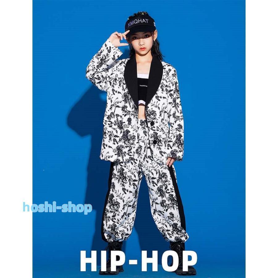 白 ロックダンス衣装 白 スーツ キッズ ダンス セットアップ ヒップホップ キッズ キッズダンス衣装 男の子 女の子 韓国 K-POP 演出服 舞台服 ポッピング レッス