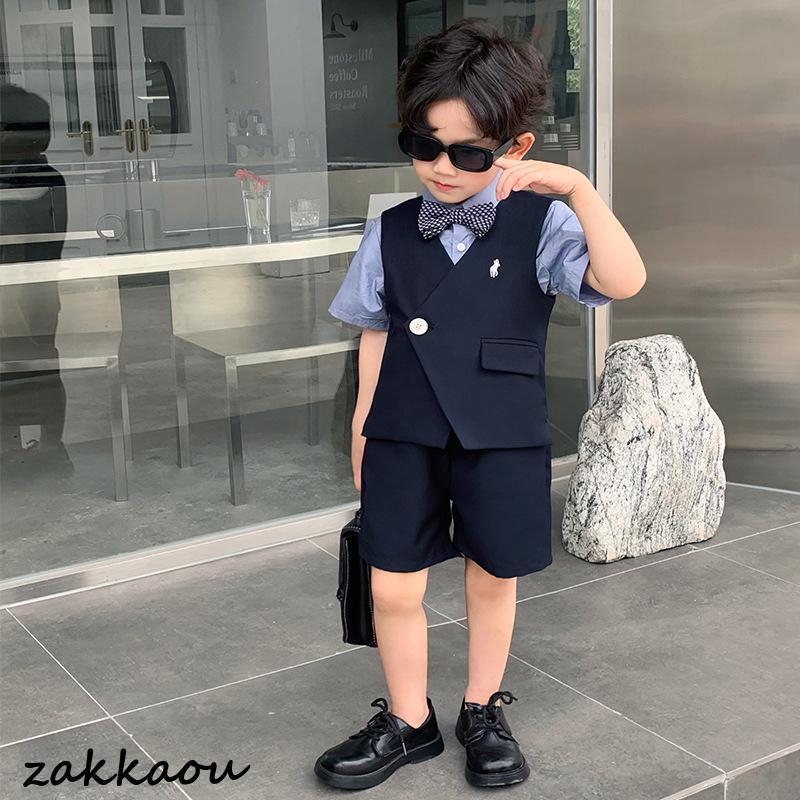 結婚式 子供 服装 男の子スーツ 夏 おしゃれ 半袖シャツ ベスト ベビースーツ ピアノ発表会 子供スーツ 誕生日 入学式 入園式 卒業式 お宮参り 記念撮影 小学生