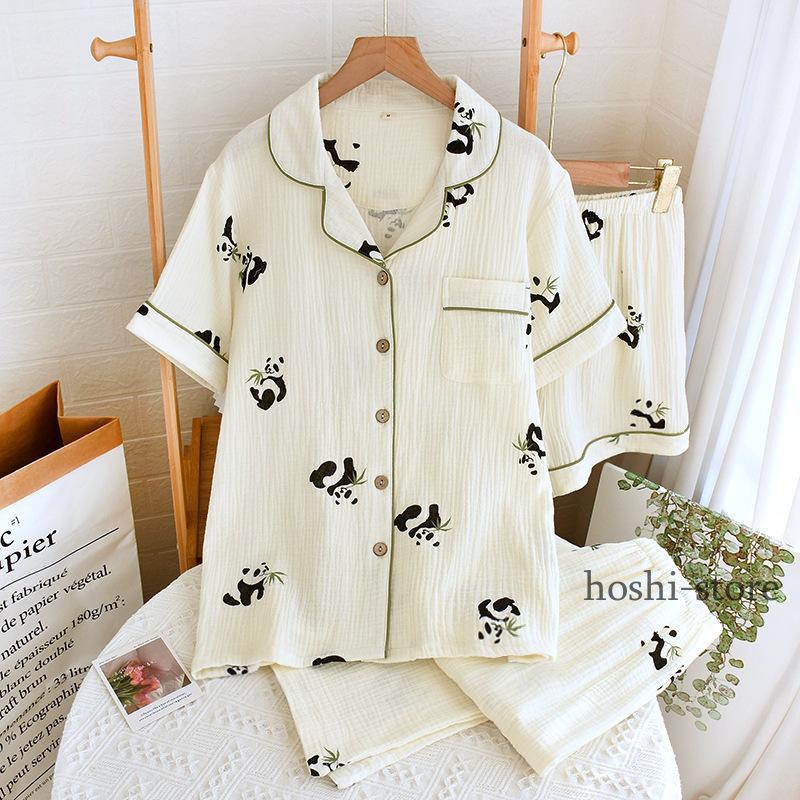 パンダバンブーパジャマレディース半...