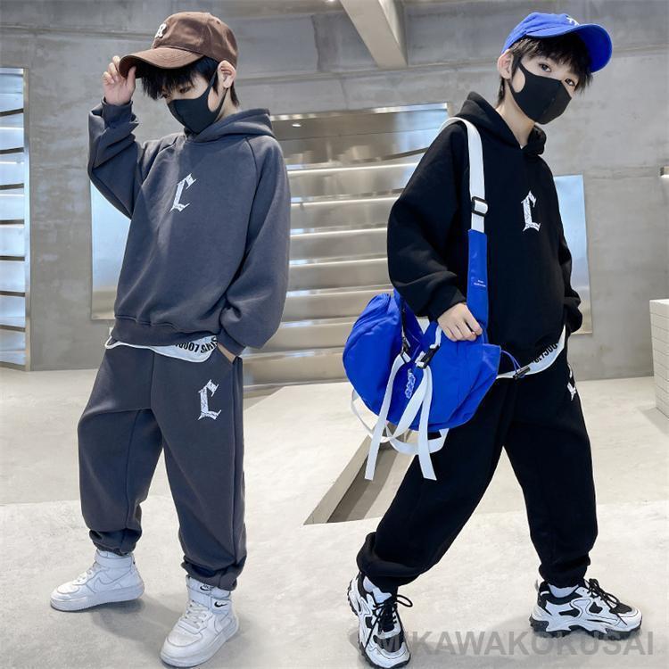 子供ジャージ 上下セット 男の子 スウェット セットアップ パーカー トレーニングウェア スポーツウェ..