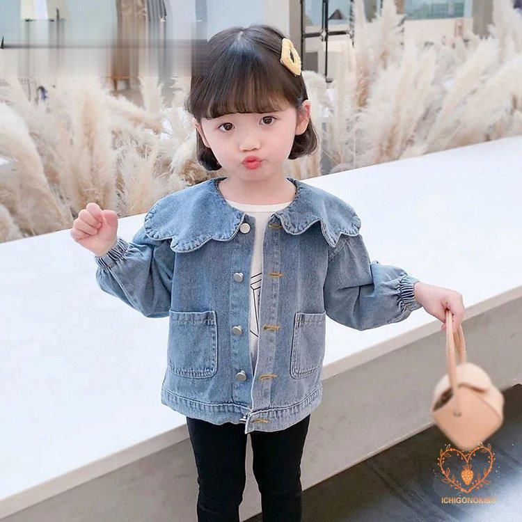 デニムジャケット　女の子　かわいい　アウター　キッズ　春　秋　ジャケット　キッズ 子供服　こども..