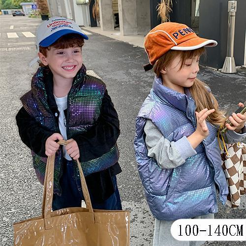 ベスト 中綿ベスト コート キッズ ジュニア 子供用 女の子 男の子 トップス ノースリーブ 袖なし 暖かい あったか 防風 防寒 お洒落 可愛い お出かけ 普...