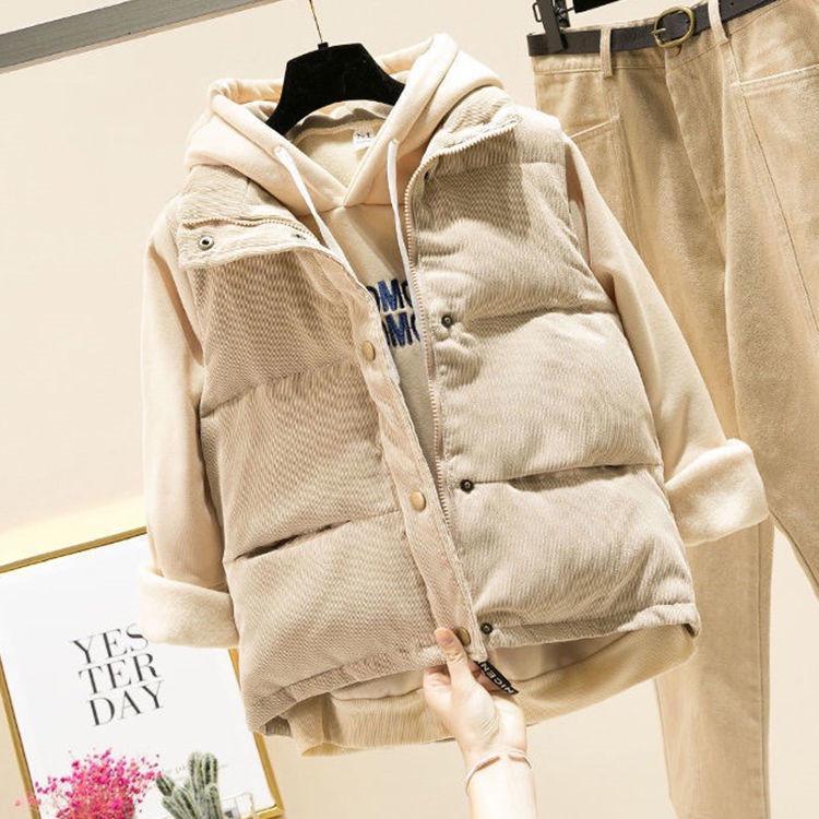 レディースベスト 秋冬　ダウンベスト レディース　中綿ベスト ポケット付き ダウン アウター トップス 暖かい 防風防寒のサムネイル