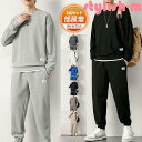 メンズ 上下 スウェット上下 セットアップ 上下セット 部屋着 ルームウエア トレーニングウェア 秋 秋服 冬 長袖 プルオーバー スポーツウェア