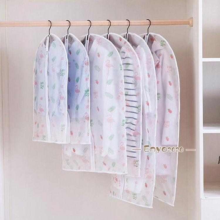 5点セット 衣装カバー 洋服カバー まとめてタイプ ホコリ防止 衣類収納 取り付け簡単 衣類カバー ウエ..
