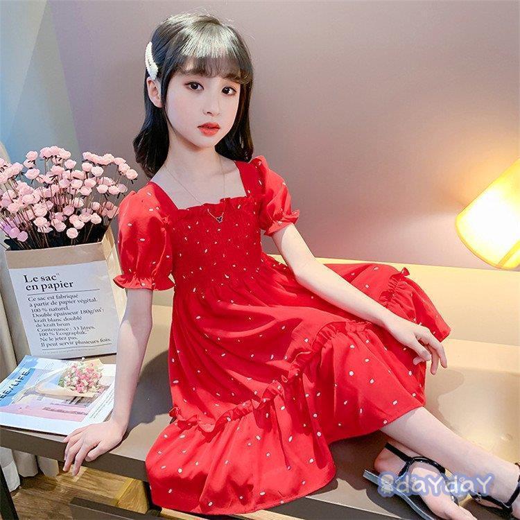 ワンピース キッズ 子供服 女の子 夏 キッズワンピース シフォンワンピース 半袖 ドット柄 子供ドレス ジュニア 子ども お姫様 おしゃれ 可愛い カジュアル 新品