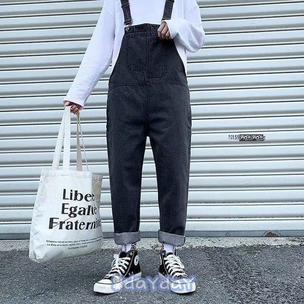 デニムオーバーオール メンズ ゆとり 無地 デニムロングパンツ オールインワン サロペット ボトムス 春夏秋 新作 お洒落 男性 カジュアル おしゃれ 大きいサイズ