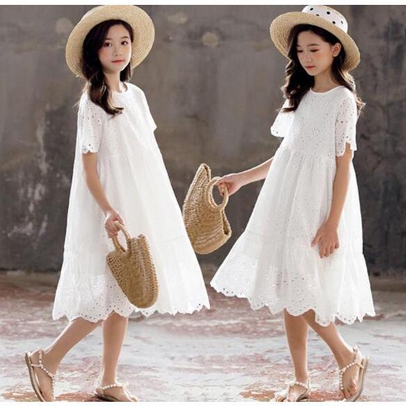 子供服 ワンピース 半袖 春夏 女の子 キッズワンピース 薄手 レースワンピース チュニック 子供ドレス ..