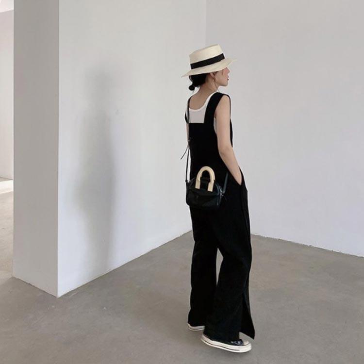 可愛い パンツ オールインワン 春夏 通勤 サロペット 大人 クエアネック 落ち感 きれいめ カジュアル ワイドパンツ サロペット 旅行 お洒落 オフ