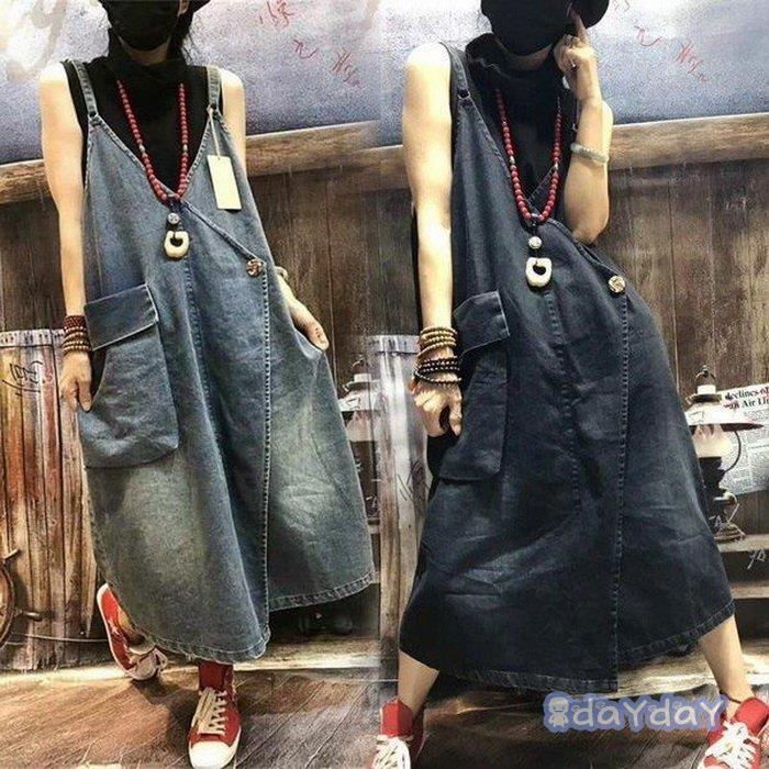 デニム ワンピース ジャンパースカート カシュクール マタニティ 授乳服 ロングワンピース オールインワン サロペット オーバーオール 大きいサイズ 秋