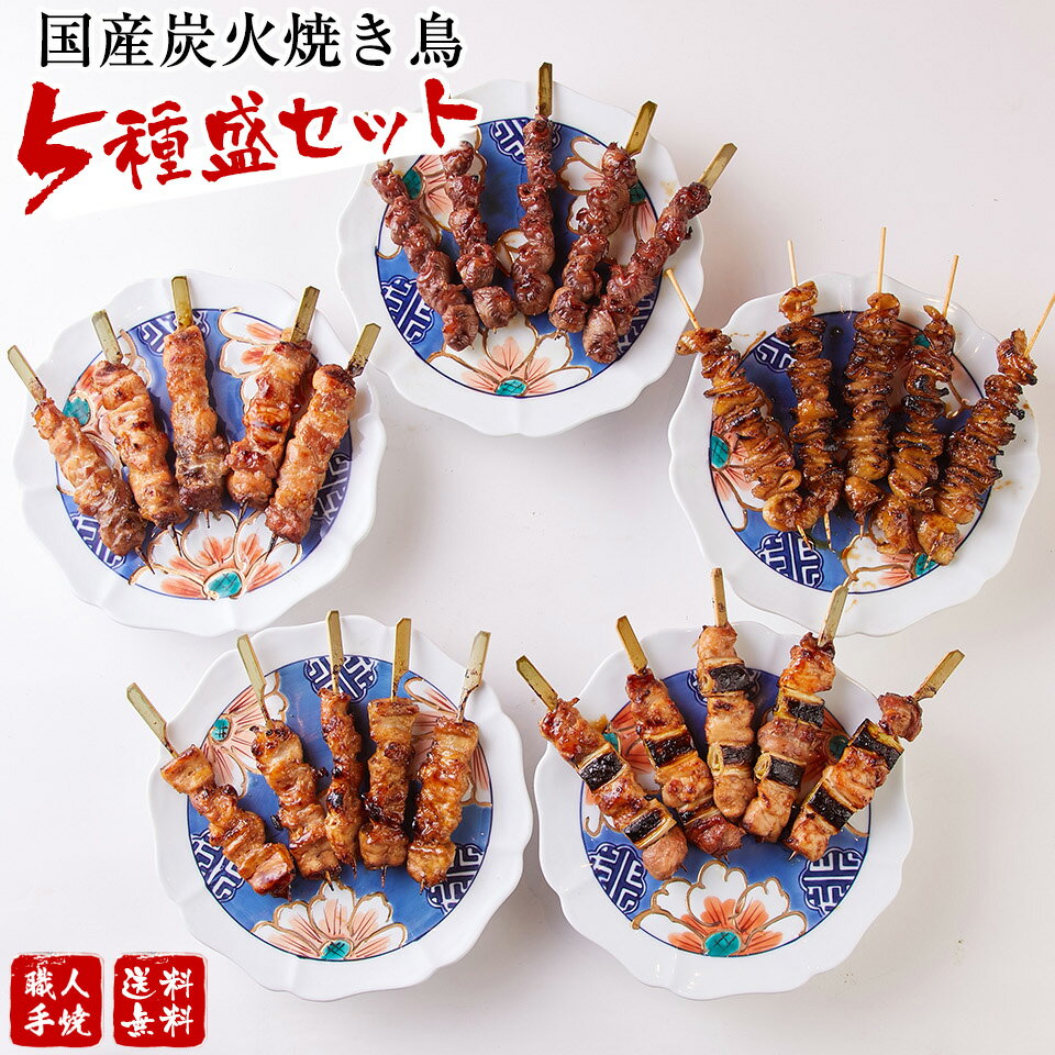 国産 焼き鳥 セット 焼き鶏 串焼き 5種盛セット 5本入り×各種5パック 25本 炭火 タレ 送料無料 ネギマ・鶏皮・ヤゲン軟骨・砂肝 職人 手焼き 御中元 お中元 帰省暮 やきとり 冷凍 焼鳥 ギフト 贈答 贈り物 通販 人気 ランキング お取り寄せ