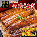 【化粧箱無し割引】西岡うなぎ（蒲焼き）1尾160g×3 大容量 お得品 国産 養鰻 高知 冷凍 養殖 タレ&山椒付き ギフト 家庭用 自宅用 お中..