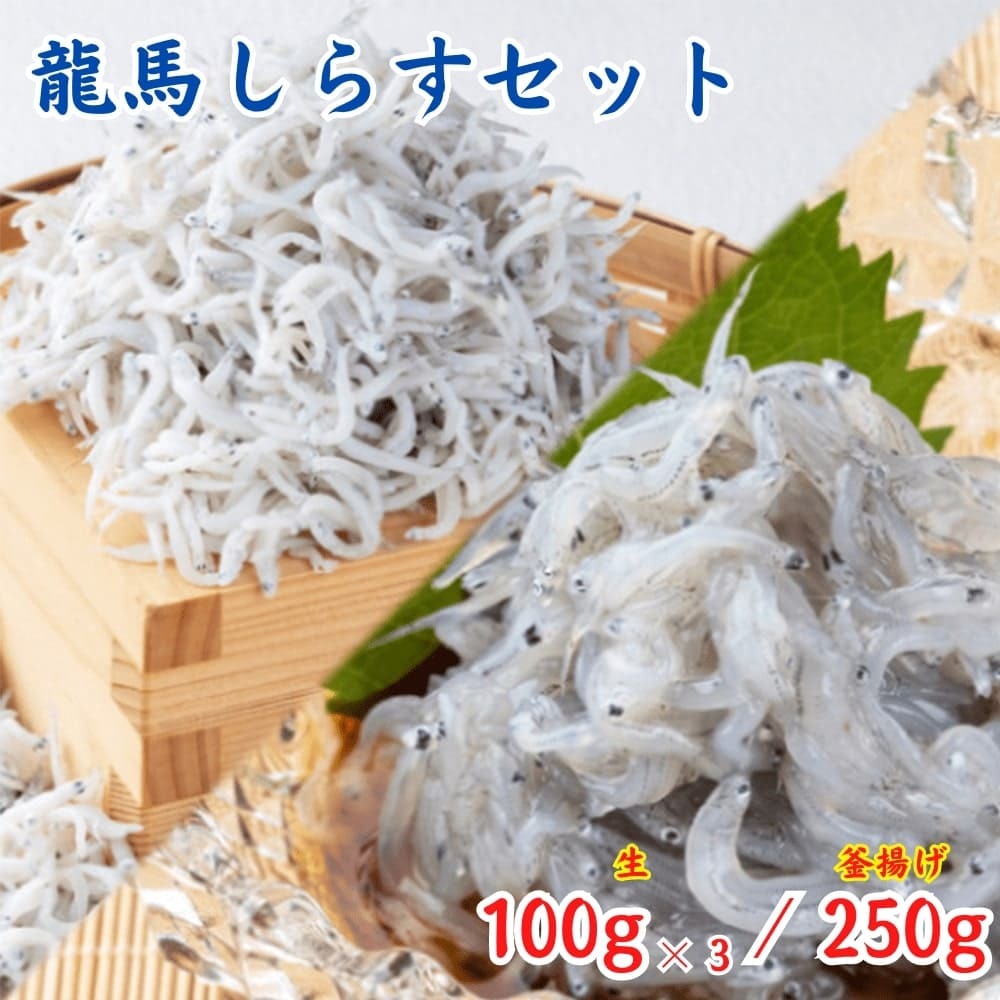 龍馬しらすセット 生しらす100g 3 釜揚げしらす250g どろめ 高知 土佐 国産 高知産 冷凍 ギフト プレゼント 化粧箱 自宅用 お中元 お歳暮 母の日 父の日 敬老の日 子供 赤ちゃん うすしお 天日…