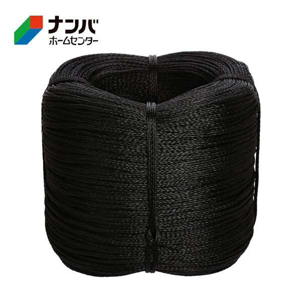【仕様】 ●サイズ：3mmφ×330m巻 ●色：黒 ●材質：ポリエチレン 【商品の特長】 ●よれにくく、モツレにくいので網に通しやすいです。 【使用上の注意】 ●使用上の注意をよくお読みになりご使用下さい。