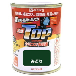 【カンペハピオ】油性塗料 油性トップガード【1．6L みどり】
