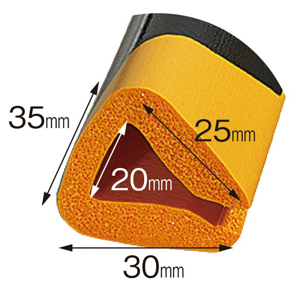 【カーボーイ】ゴム材 安心クッション はさみこみ型 90cm 内幅20mm【トラ柄 AC-109】