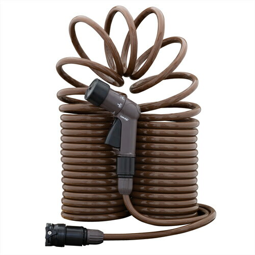 【タカギ】ホースリール スパイラルGホース【R015SBR 15m ブラウン】