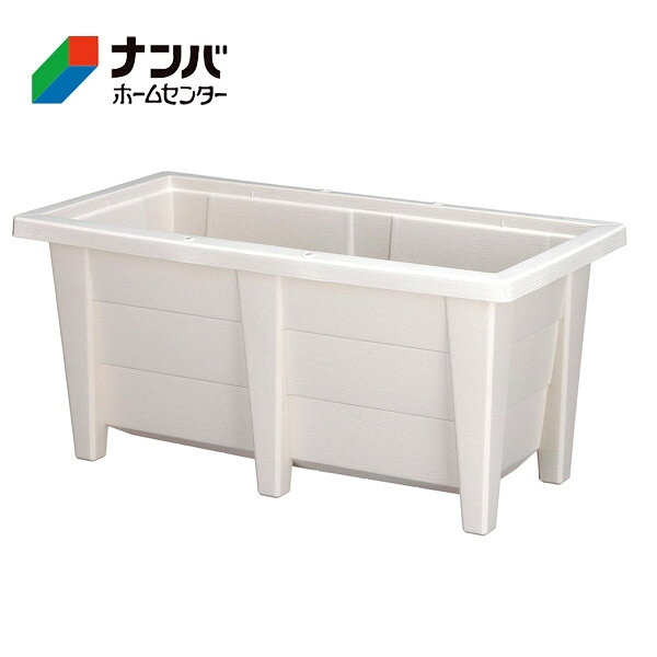 【仕様】 ●600型 ●カラー：ホワイト ●サイズ（mm）：W600xD300xH280 ●スタッキングサイズ：41mm ●土容量：28L ●材質：ポリプロピレン ●付属品：支柱サポート×2個 ※プランターの上部に付属 ※支柱は付属しておりません。 ●対応支柱：直径11mmまで 【商品の特長】 ●『お花』にも『野菜』にも使える万能プランター ●コンパクトにお庭や玄関に飾れる、30cm各サイズのウッディ調プランター。 ●簡単に支柱が立てられる支柱サポートが付いているので、初心者にも安心して野菜作りが楽しめます。 ●通気性や排水性の良い足つき構造で、根腐れを軽減できます。