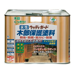 【仕様】 ●実寸法：238×238×175mm ●成分：合成樹脂（アルキド・アクリル）、顔料、木材防虫剤、防腐剤、防かび剤、防藻剤、水 ●原産地：日本【商品特長】 ●油性を超える浸透力で内部から木の腐食を防ぎます。【使用上の注意】 用途以外には使用しない。使用時は必ず換気する。天気の良い日に使用する。