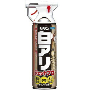 【仕様】 ・内容量：450ml 【商品特長】 ・シロアリ、アリ、キクイムシ、ダンゴムシなどの駆除に。 ・狭い隙間に潜んだシロアリまで届く、常温蒸散性の「エムペントリン」。 ・プロも使っているトラロメトリンがスピード殺虫＆3ヶ月の長期予防。 ・木材防腐剤シプロコナゾール配合。大切な家を守ります。 ・逆さ使用OK。「床下換気口用すき間ノズル」付。