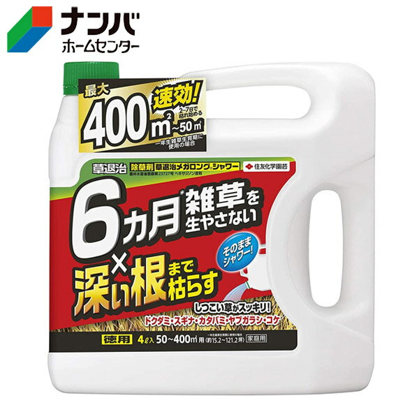 【住友化学園芸】除草 非農耕地用 除草剤 草退治メガロングシャワー【4L】