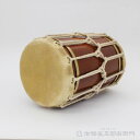 【当店の太鼓職人が製作した獅子舞用の太鼓】桶胴太鼓7寸 革面直径21cm 牛革使用桶胴太鼓 おけどうだいこ たいこ バチ付 ばち付 牛革 牛皮 ぎゅうかわ 和太...