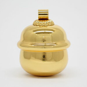 【国産・真鍮製】本坪鈴 2寸5分 幅7,2cmX高さ8cm 金メッキ付鈴 すず ベル BELL bell お祭り まつり 大人神輿 飾り 装飾 お祭り用品 祭用品 和楽器 素材真鍮製 しんちゅう 金メッキ めっき 鍍金 GOLD ゴールド 神具 神社 御宮 お宮 御稲荷 いなり 初午日本産