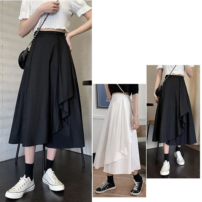 激安【超目玉商品】新作スカート春 レディーススカート夏 膝丈スカート Aラインスカート 夏スカート フレアスカート ロングスカート 春スカート ゆるスカート 大人スカート シンプル カジュアル　きれいめスカート 体型カバー 着痩せ 通学 通勤 お出かけ 日常デート 着痩せ
