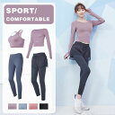 【超目玉商品】新作スポーツウェア レディーススポーツウェア 4点セットヨガウェア tシャツ +スポーツブラ+ショットパンツ付きレギンス+レギンスパンツ 大きいサイズ 冷感 吸汗 速乾 ランニング トレーニング フィットネス キング ジョギング スポーツジム 伸縮性 通気性(4)