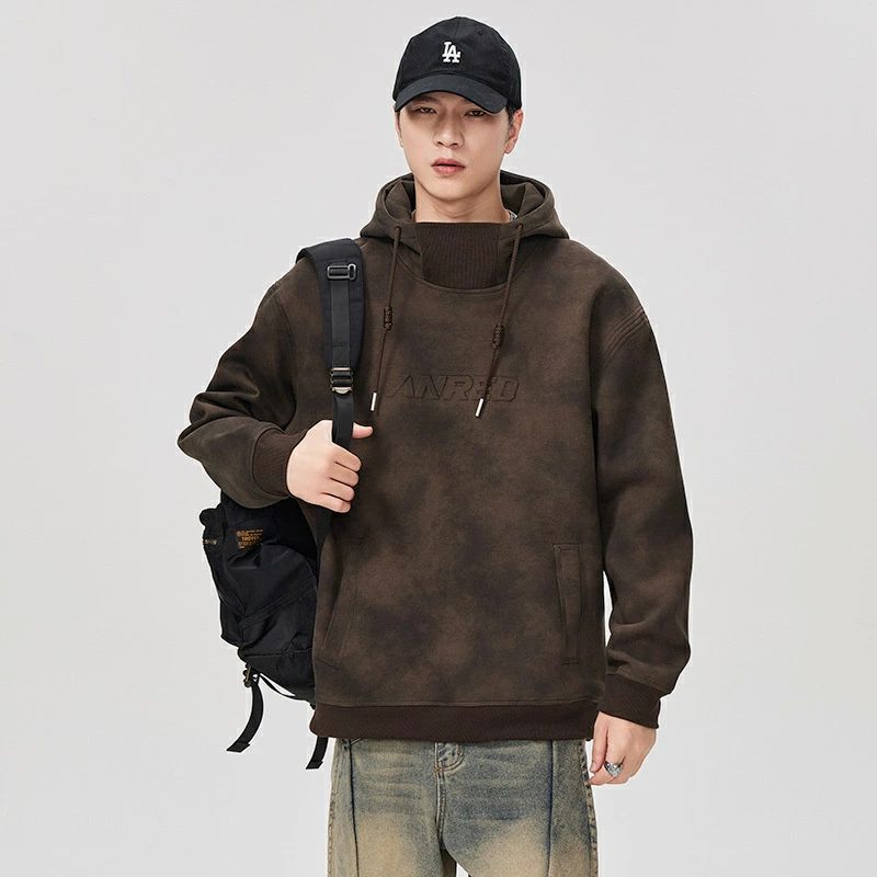 メンズ パーカー おしゃれ 長袖 トップス レトロ ジャケット ストリートコーデ 秋冬 秋 フーデッド ヘビーウエイト 長袖トップス