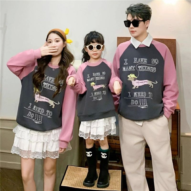 親子 ペアルック 赤ちゃん トレーナー パーカー uネック ストリートコーデ オフショルダー 親子ペアル..