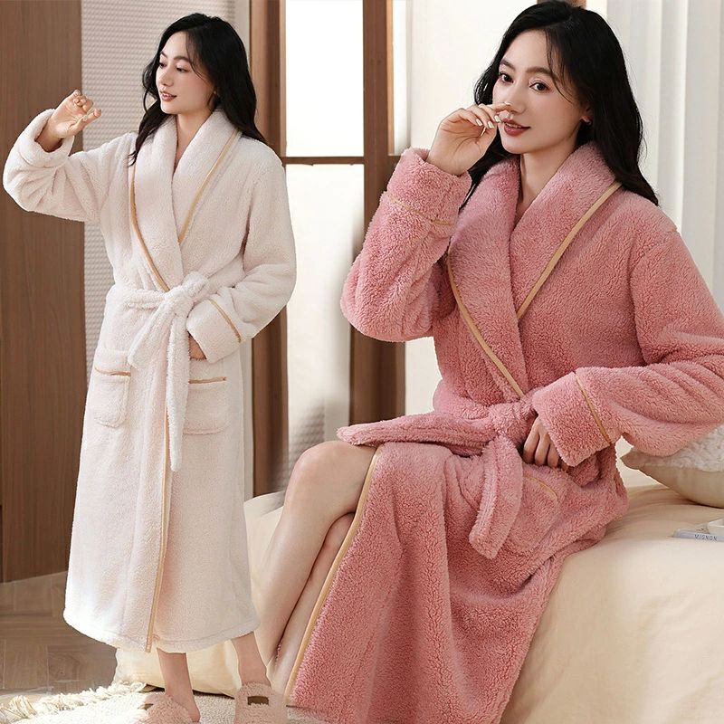 バスローブレディースもこもこ厚手防...