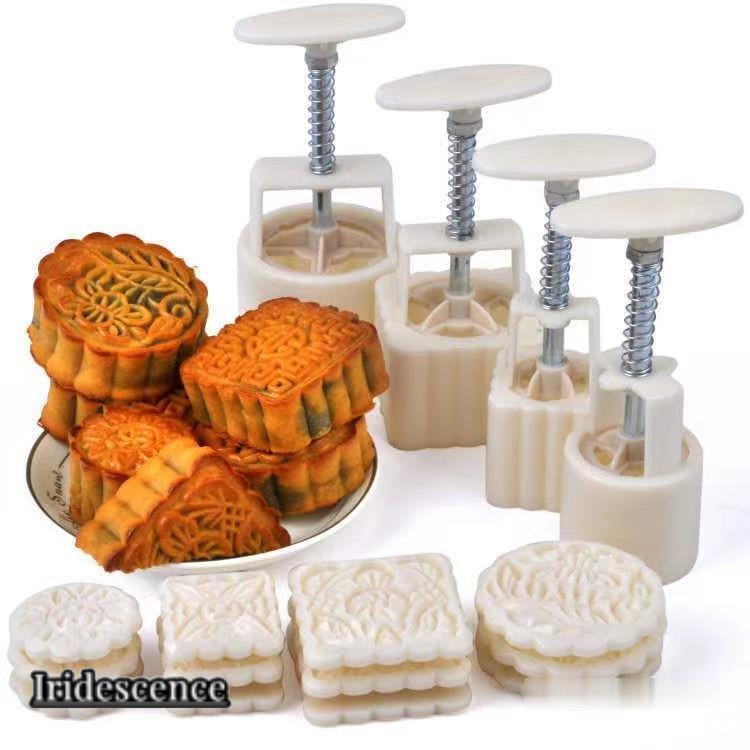 50g＆100gセット ムーンケーキモールド ムーンケーキプレス 食品グレードABS素材 DIY月餅型 DIY金型セ..