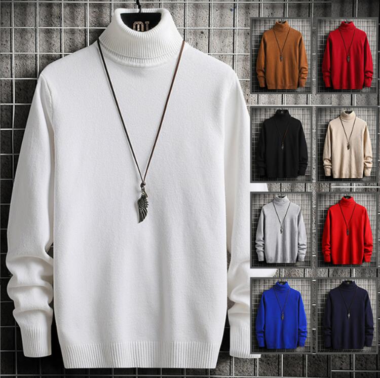 カ 新作シンプル ニット メンズ トップス 長袖 きれいめ 柔らかい ニットソー タートルネックハイネック メンズ ニット セーター
