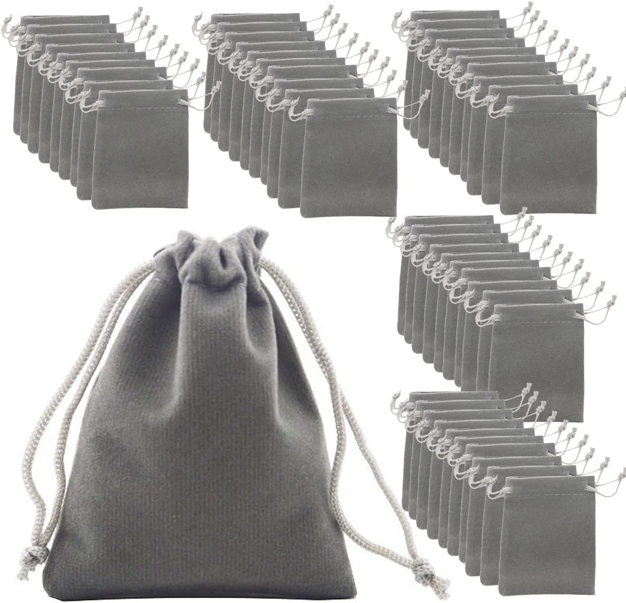 巾着袋 宝石 小物入れ 収納 ギフト 50枚 柔らかい生地 ジュエリーポーチ アクセサリー