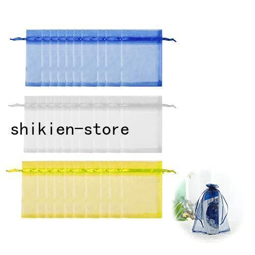 可愛い ギフト用 無地 結婚式 誕生日 ラッピング 透明 30枚 オーガンジー巾着袋 3色 17*23cm プレゼン..