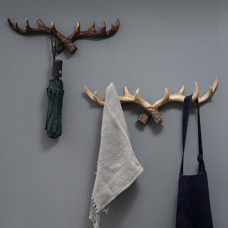 フックハンガー 帽子掛け 鹿の角 アー ウォールデコ 雑貨 おしゃれ 鍵かけ ウォールオブジェ ウォール 鹿 アンティーク風 壁飾り