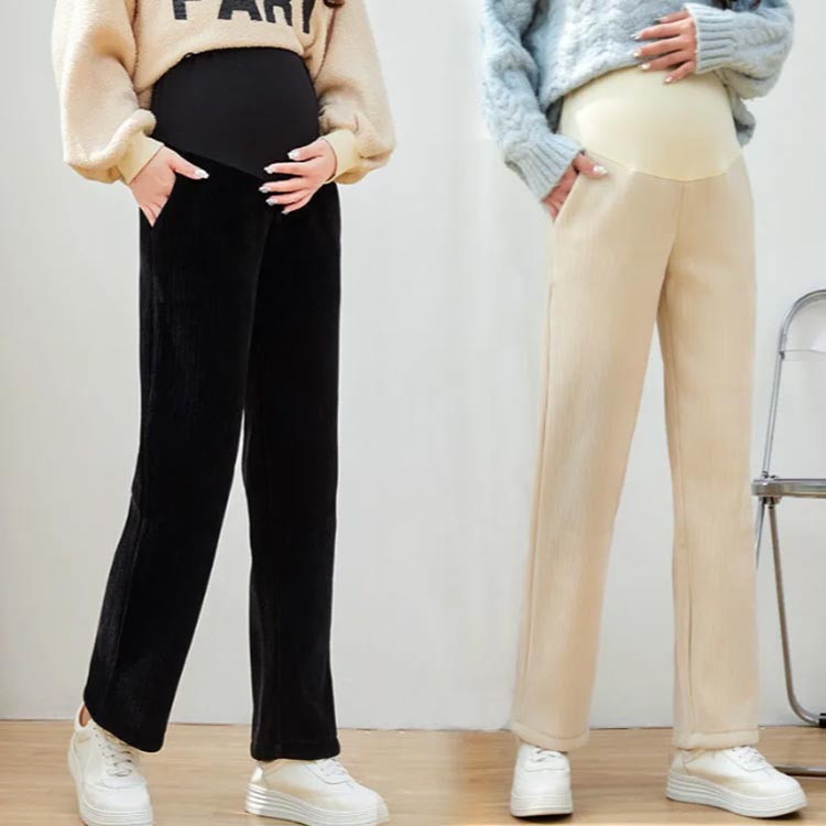 裏起毛 パンツ マタニティ ロングパンツ 冬 極暖 マタニティウエア 高見え オフィ...