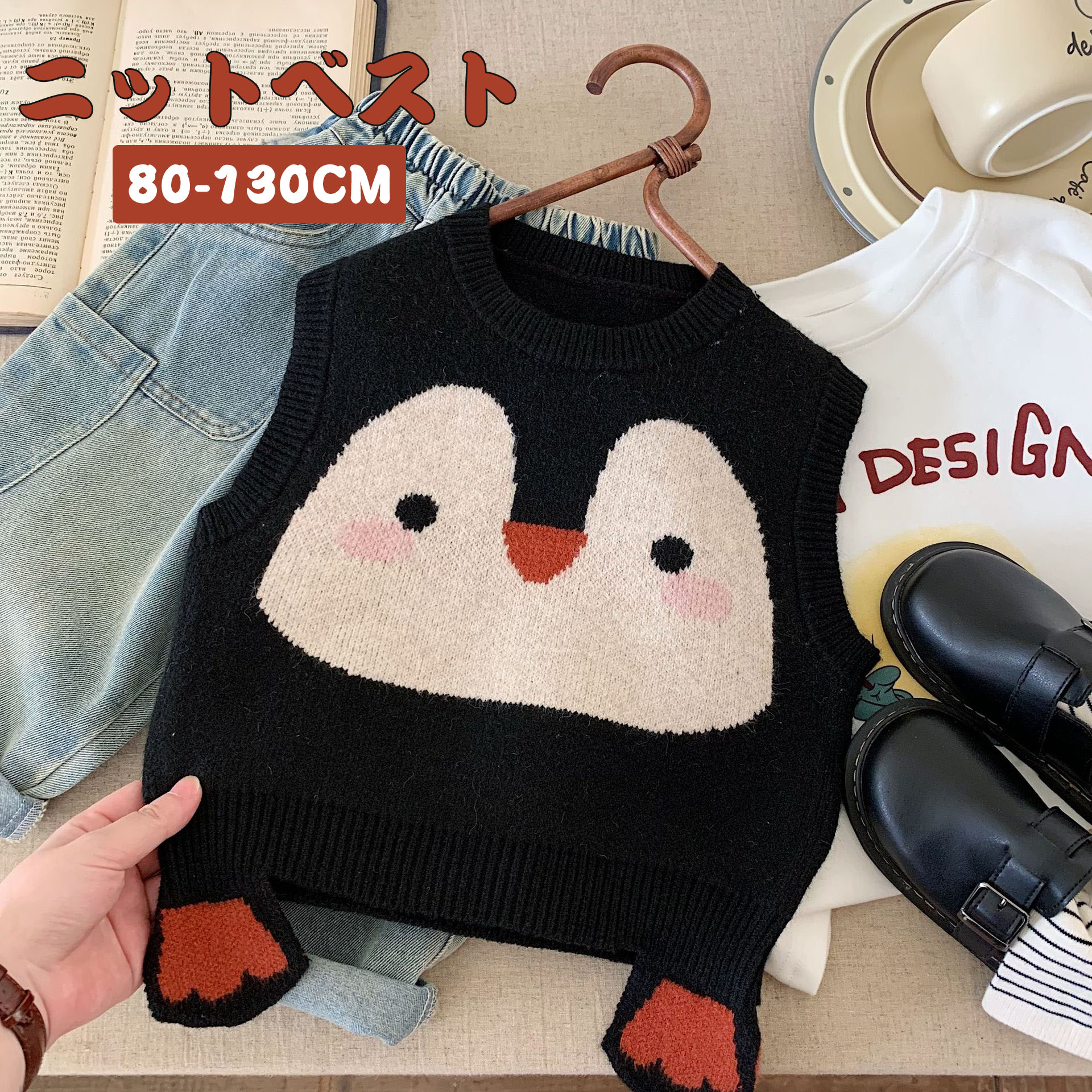 ベスト アウター ジュニア 無 春秋冬 キッズベスト子ども 防寒 ニットベスト Vネック キッズ 子供 女の..