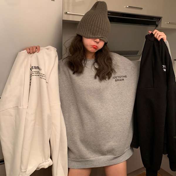 樂天商城 - 裏起毛 オーバーサイズ レディース ゆったりトレ プルオーバー トレーナー 体型カバー トップス 長袖 長袖 トップス スウェット