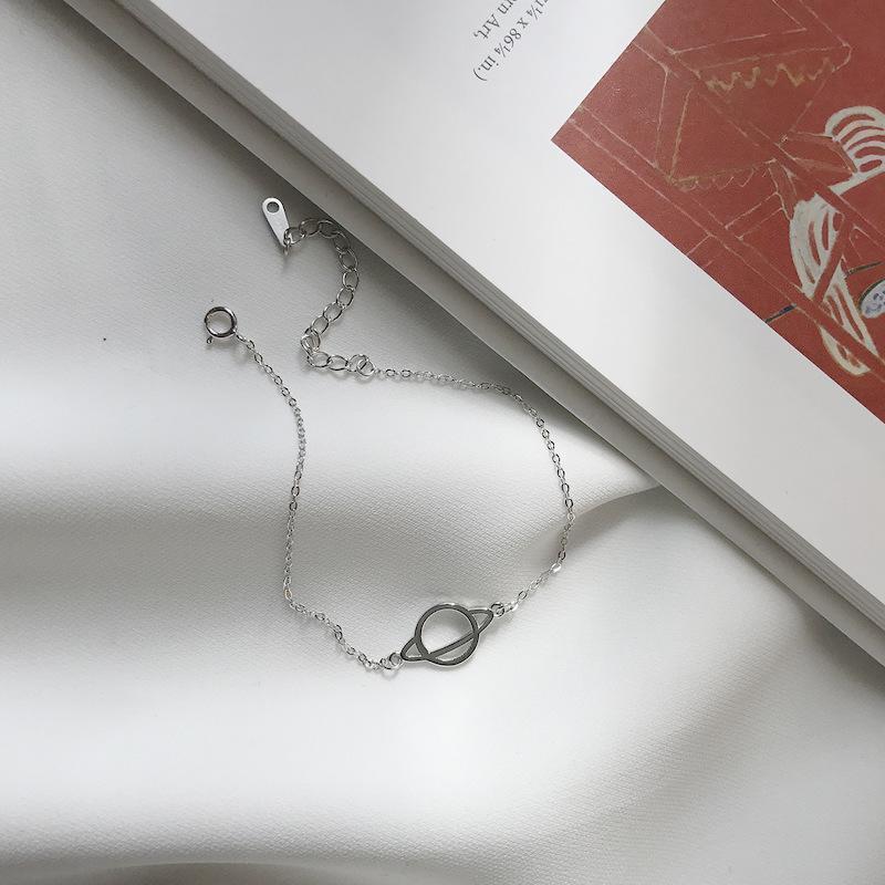 土星 おしゃれ 惑星 可愛い チェーン シンプル ブレスレット ファッション小物 レディース アクセサリ..